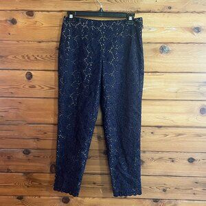 Worth Petite Lace Blue Pants Size 0